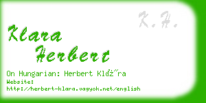 klara herbert business card